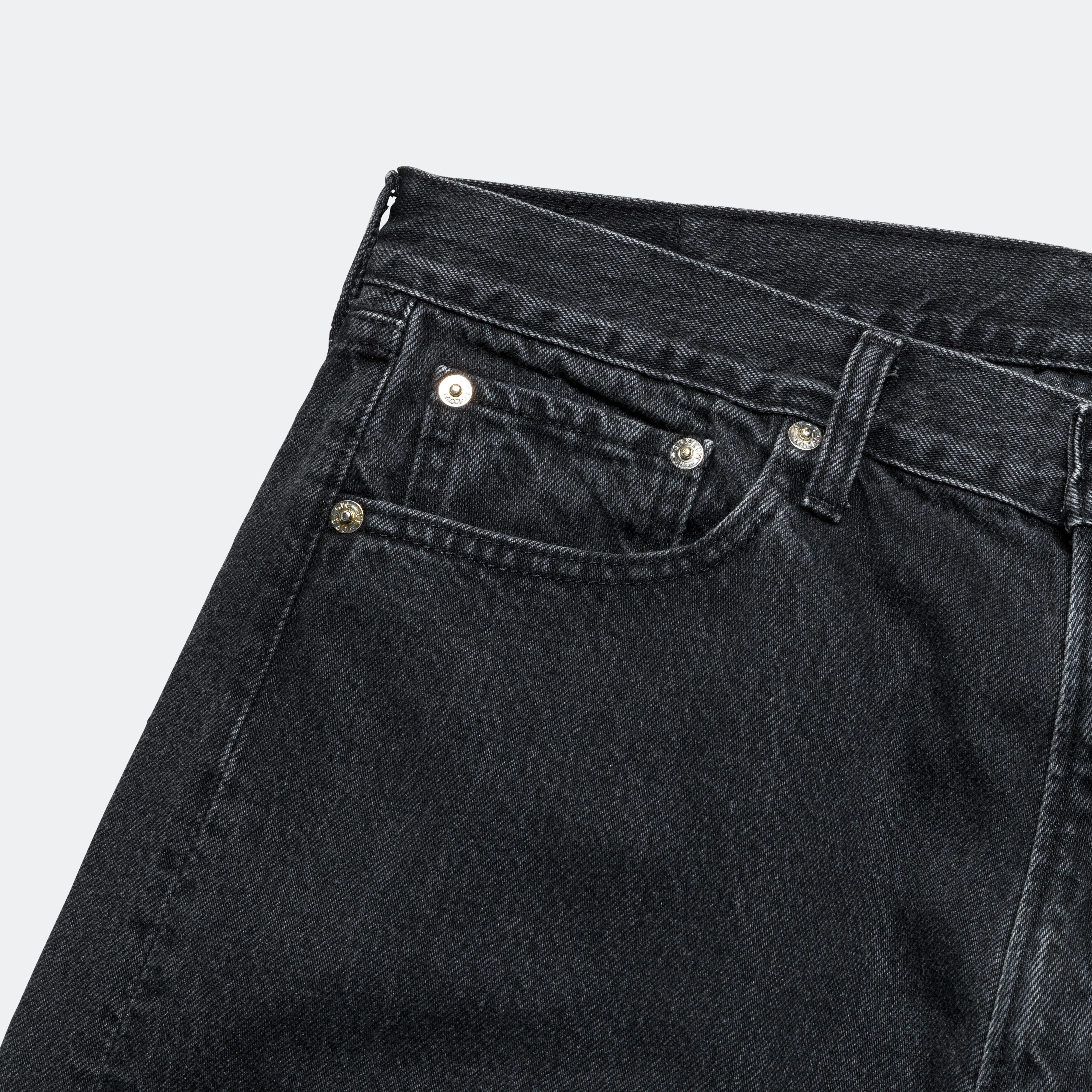 101 Dad's Fit Denim Pants - Black Denim Stone Wash