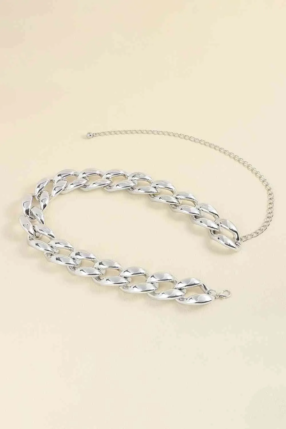 1.2" Width Acrylic Curb Chain Belt