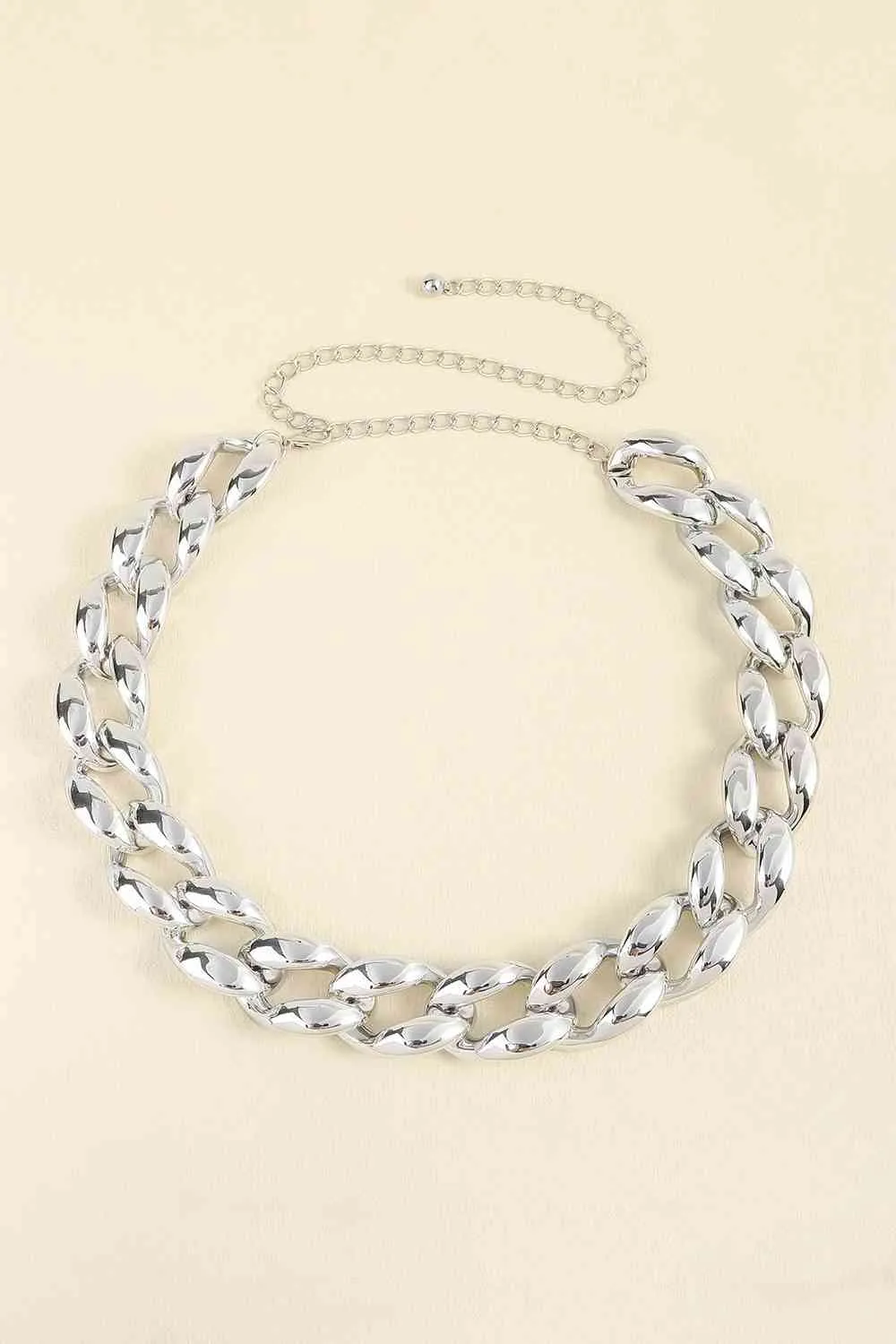 1.2" Width Acrylic Curb Chain Belt