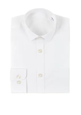 1880 Club Boys Toulon Newton Plain Shirt, White