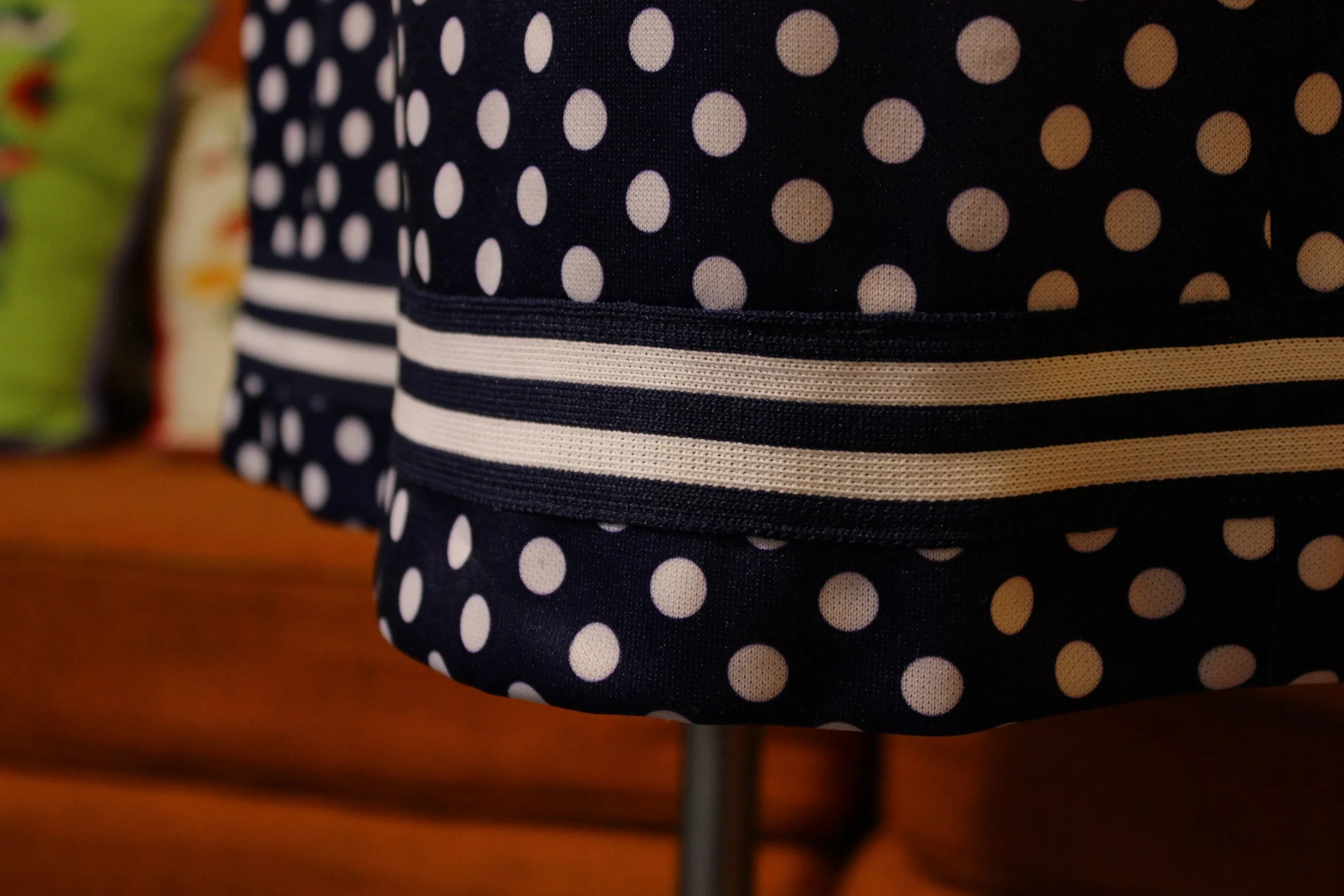 1960's Puritan Forever Young Blue White Polka Dot Dress. Mod Half Zip.