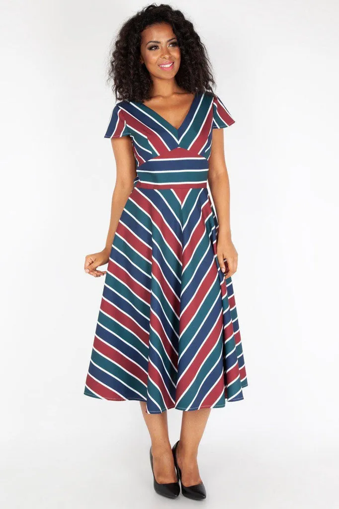 Addison Striped Swing Dress