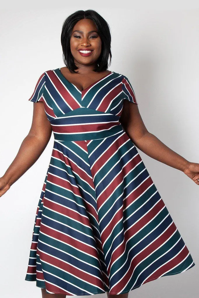 Addison Striped Swing Dress