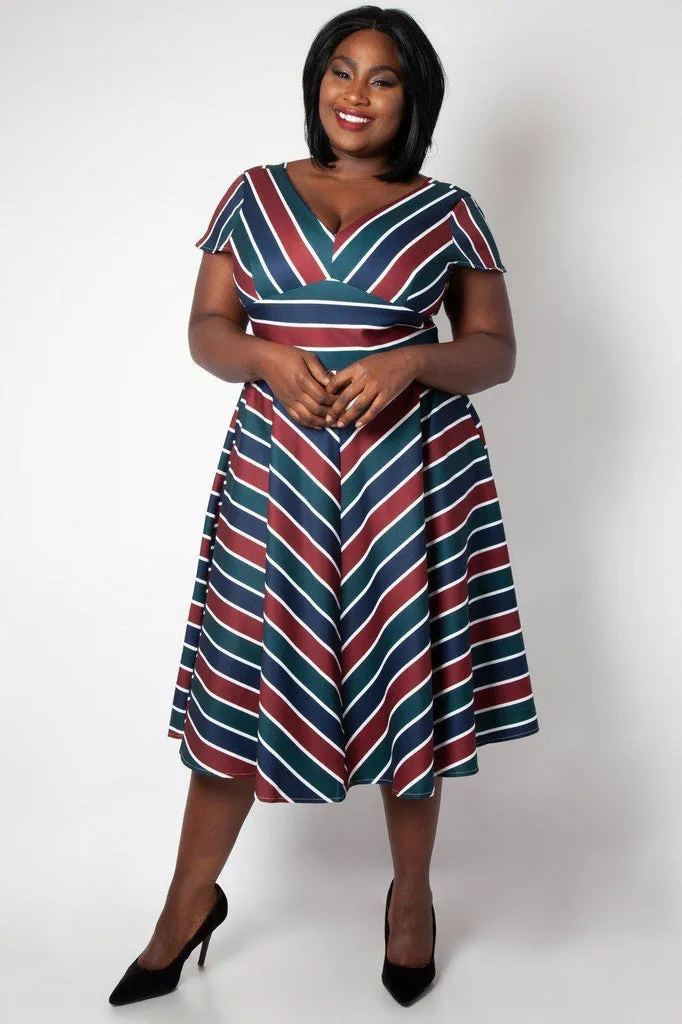 Addison Striped Swing Dress