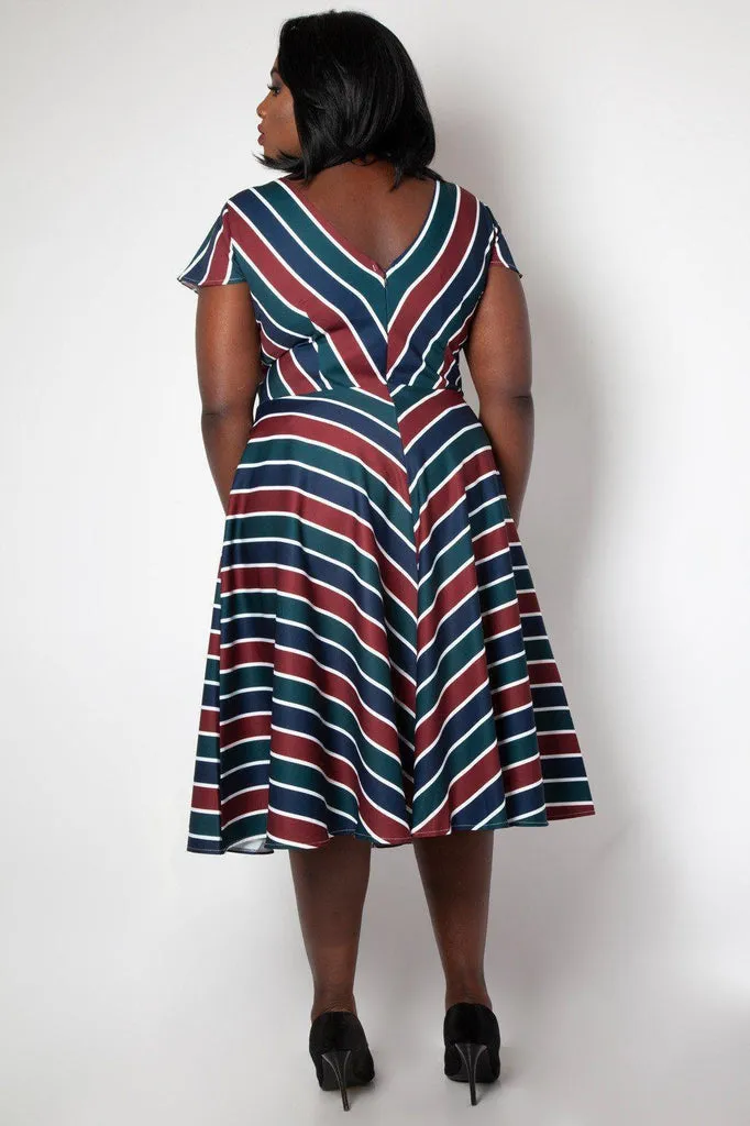 Addison Striped Swing Dress