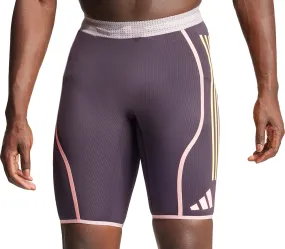 adidas Adizero Promo Mens Short Running Tights - Purple