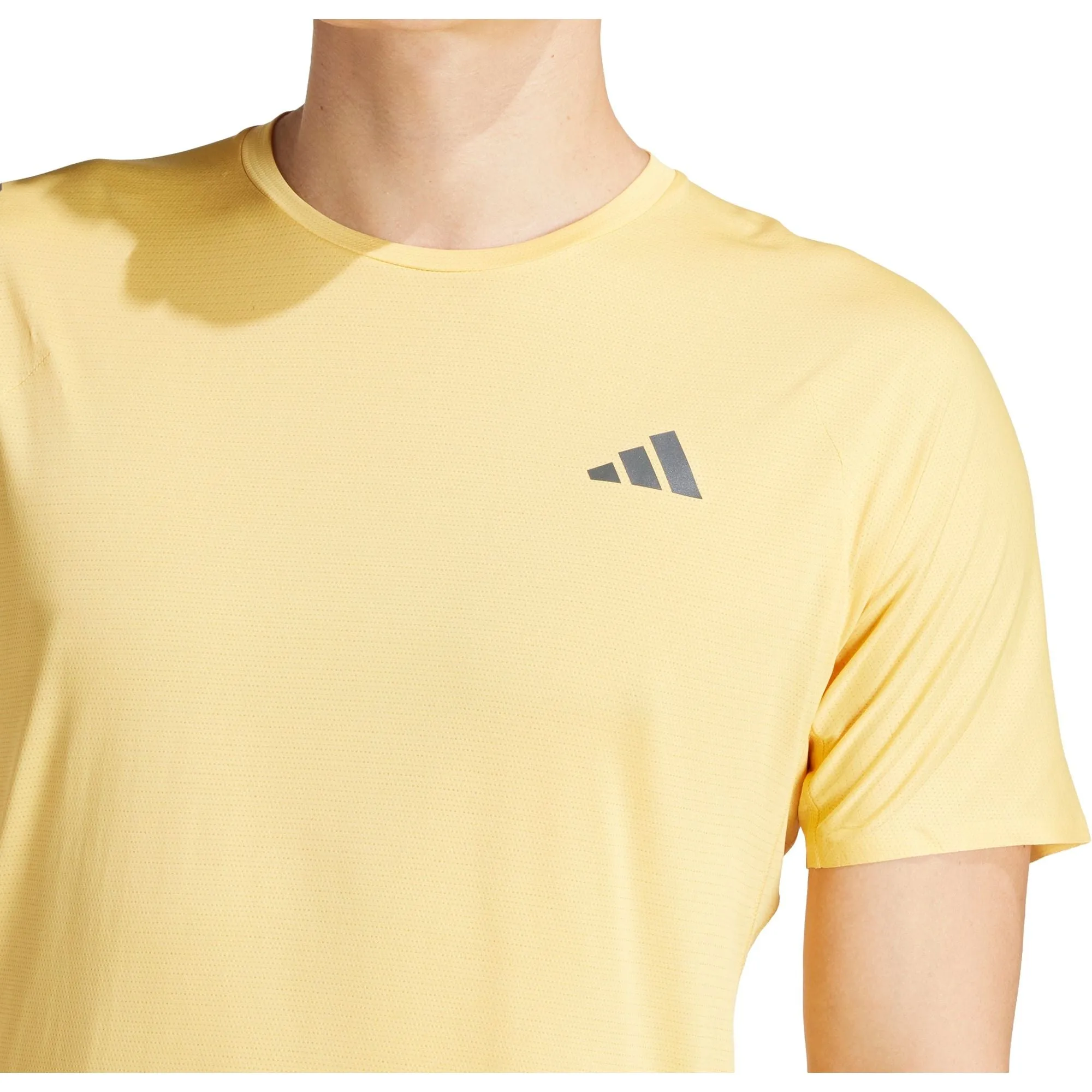 adidas Adizero Short Sleeve Mens Running Top - Yellow