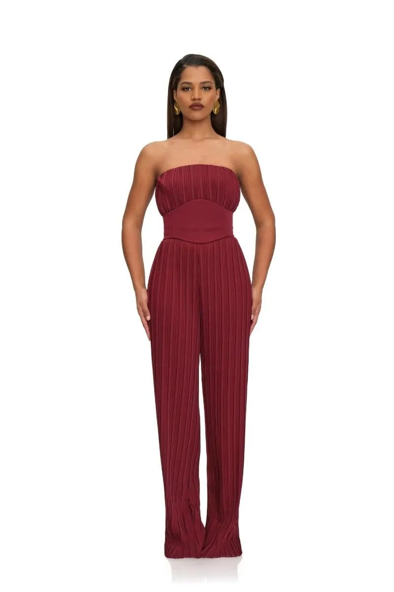 ALTA STRAPLESS ROUGE JUMPSUIT