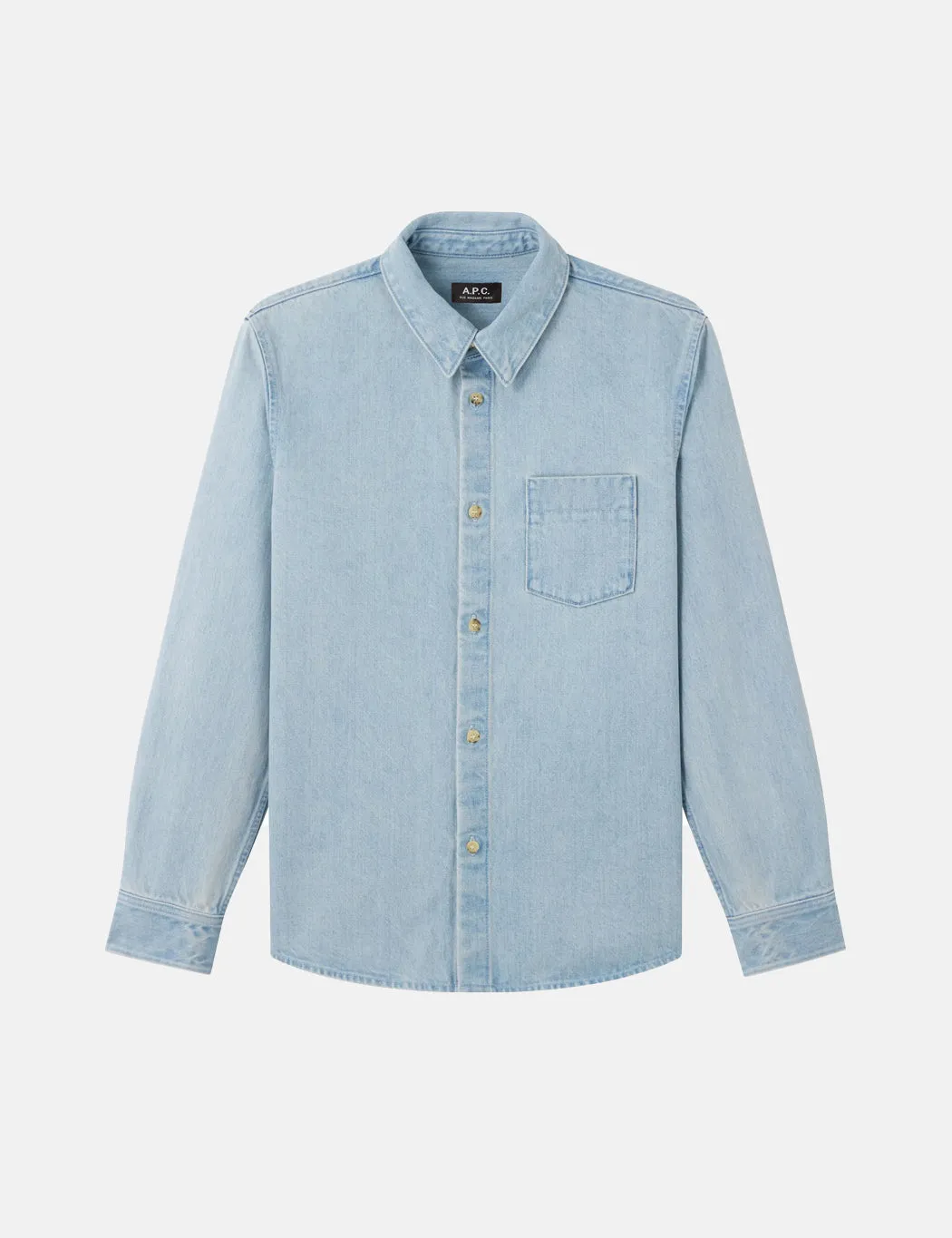 A.P.C. Victor Denim Overshirt - Bleached Out