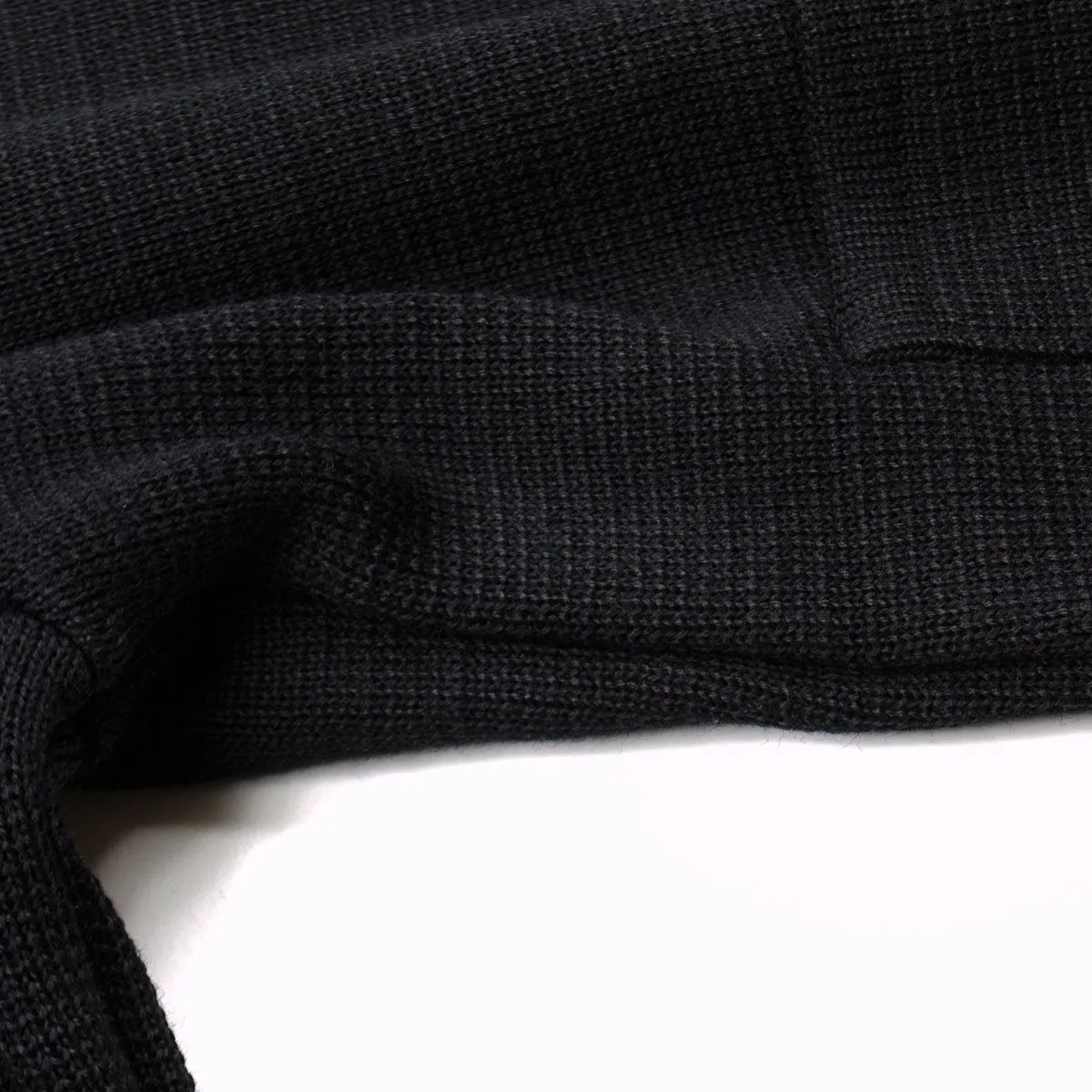 Arpenteur - Roscoff Zipped Cardigan - Black Wool Milano Knit