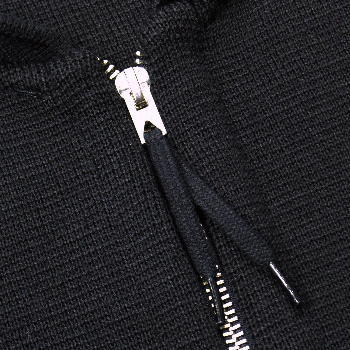 Arpenteur - Roscoff Zipped Cardigan - Black Wool Milano Knit