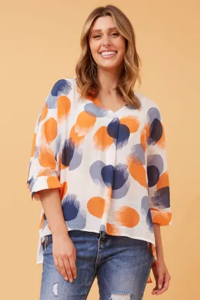 ASHER OVERSIZED POLKA DOT TOP