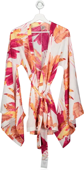 ASOS Pink Over Sized Sleeve Belted Short Kimono UK 6