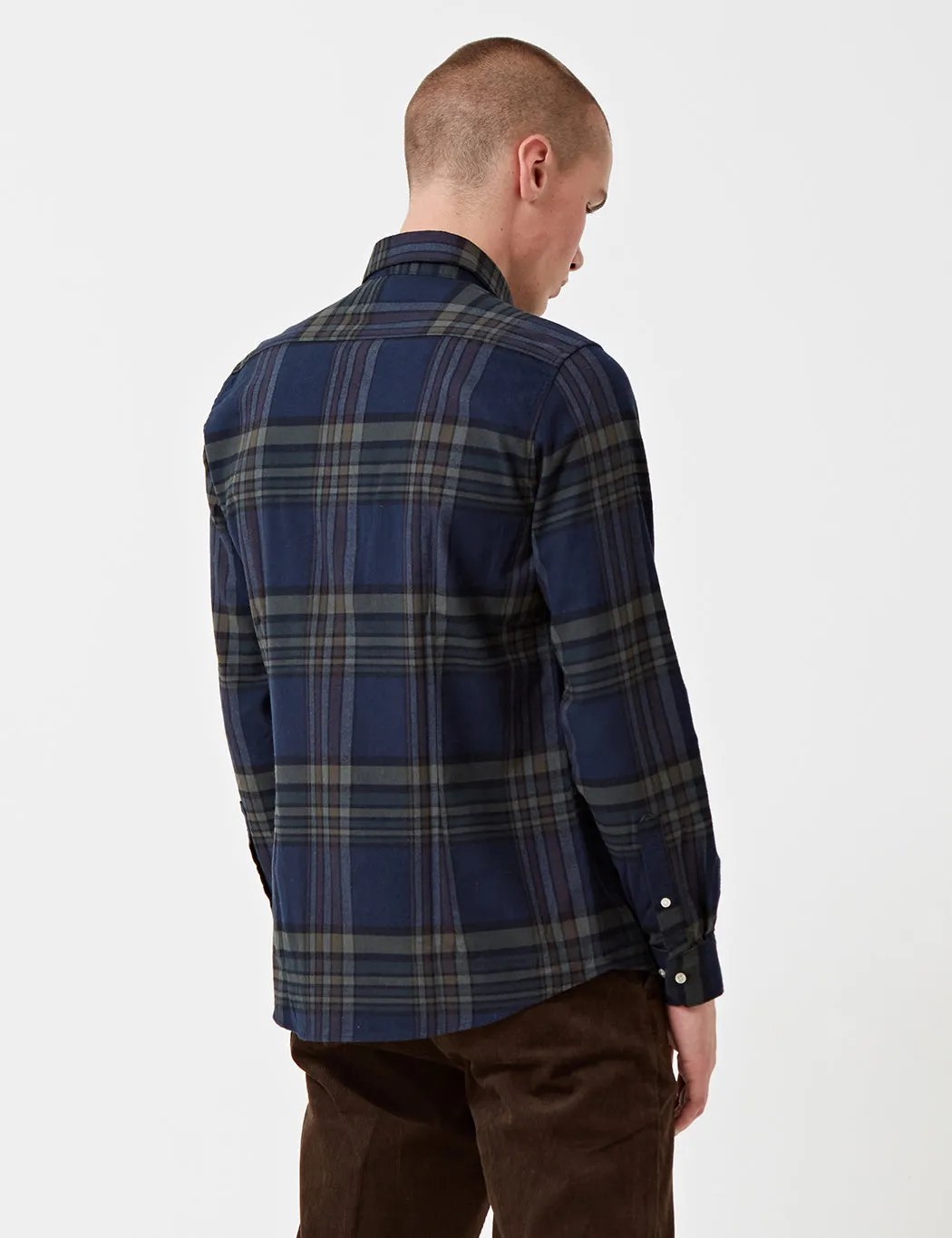 Barbour Blane Checked Shirt - Forest Blue