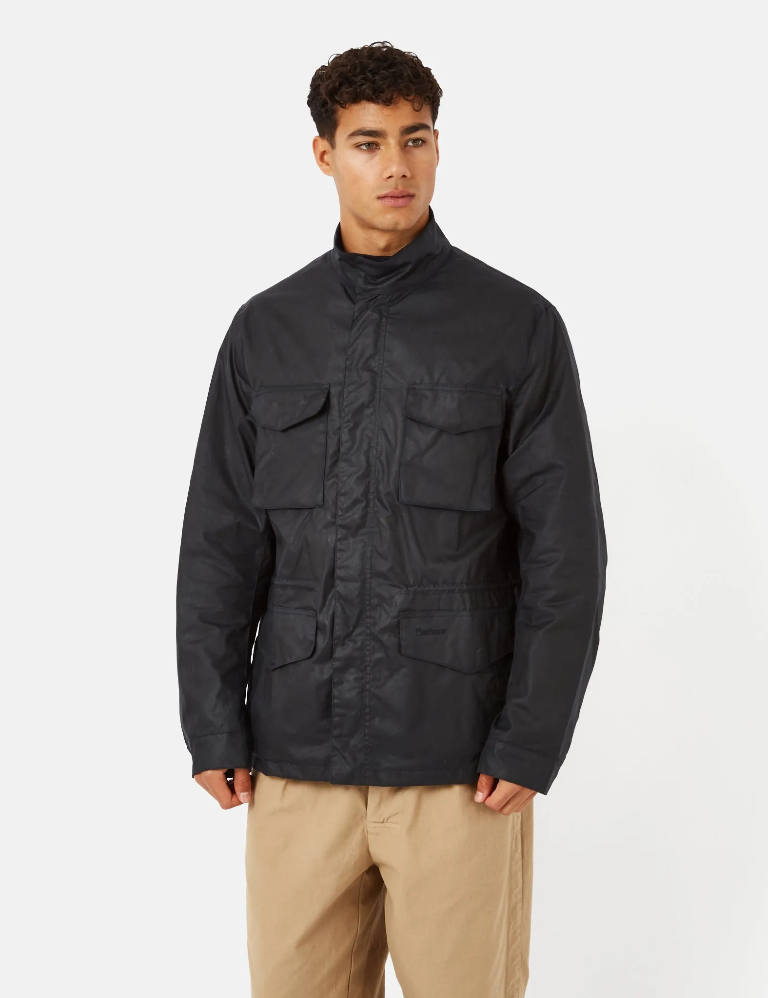 Barbour Farnham Wax Jacket - Navy Blue