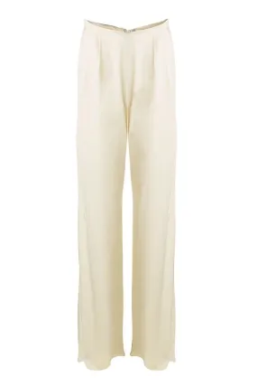 BASIL OFF-WHITE SILK PANTS