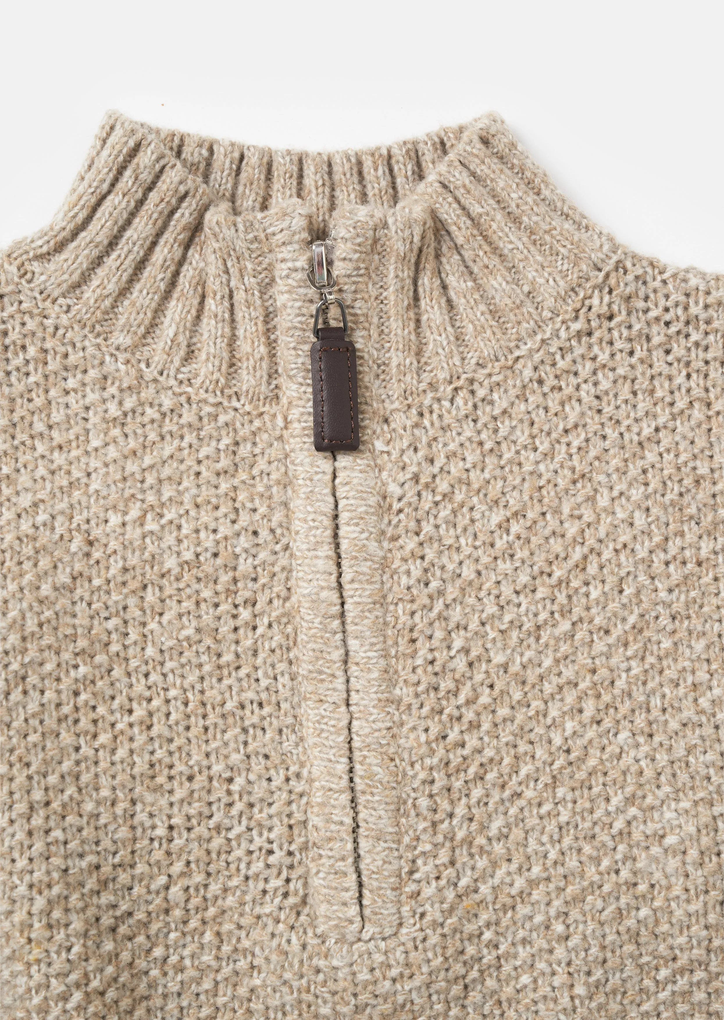 Ben Beige Funnel Knit