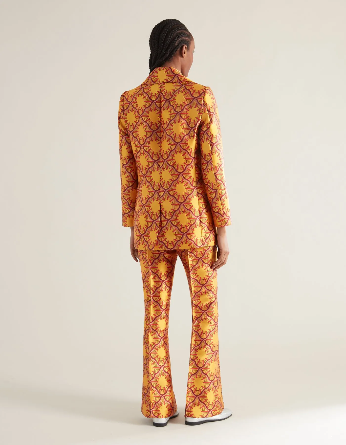 Bianca Silk Jacquard Orange Portrait Print