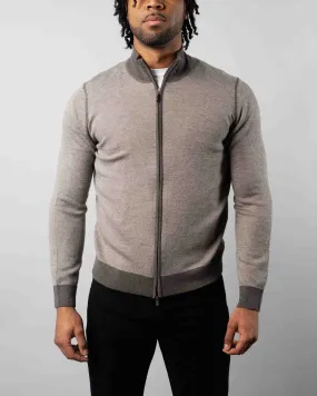 Birdseye Zip Cardigan