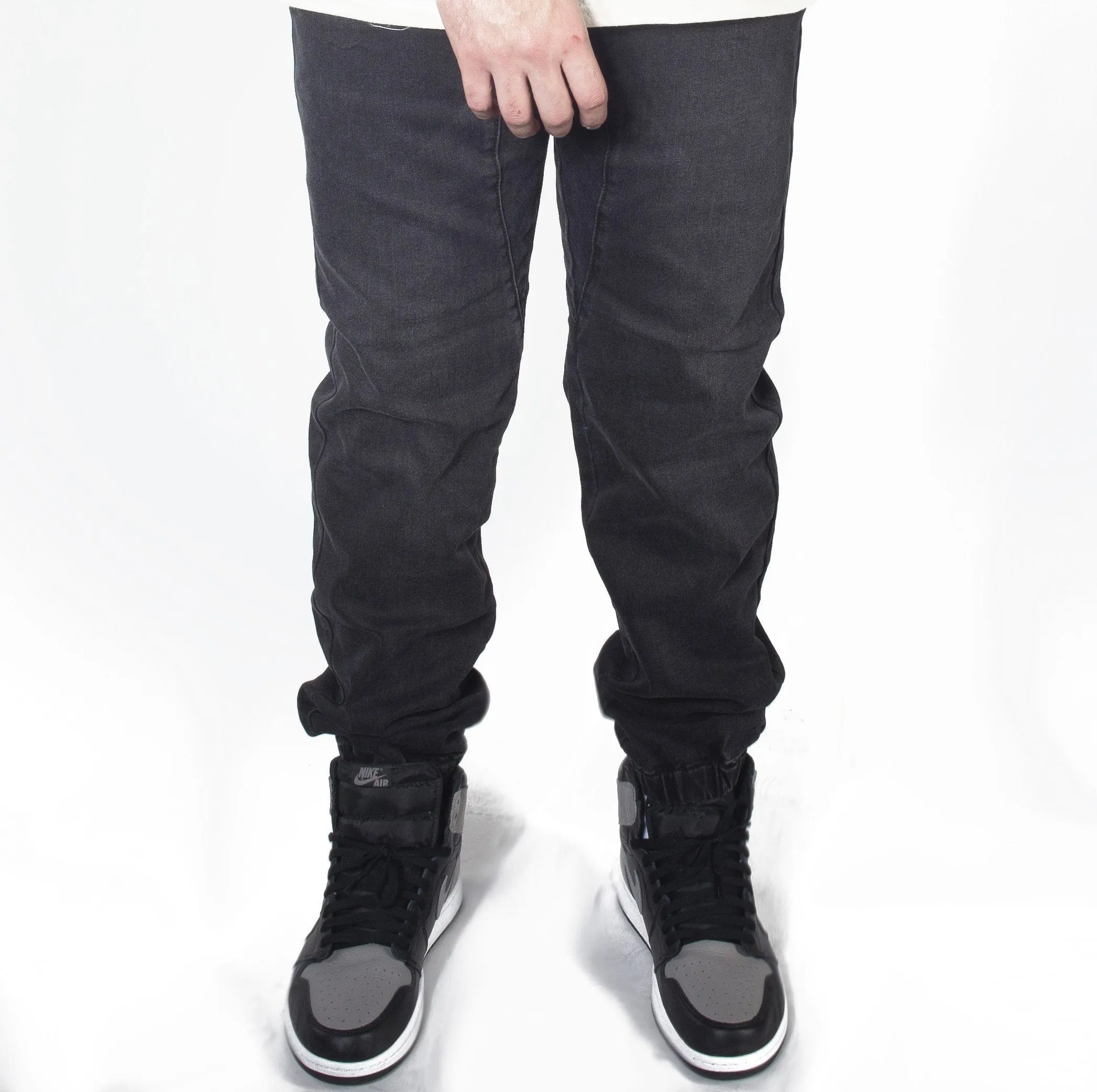 Black Denim Jogger Pants JG803