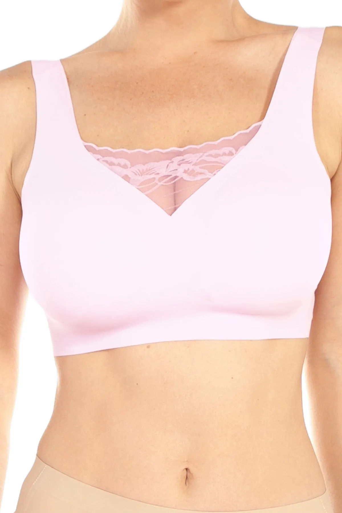 Body Bra with Lace Inset