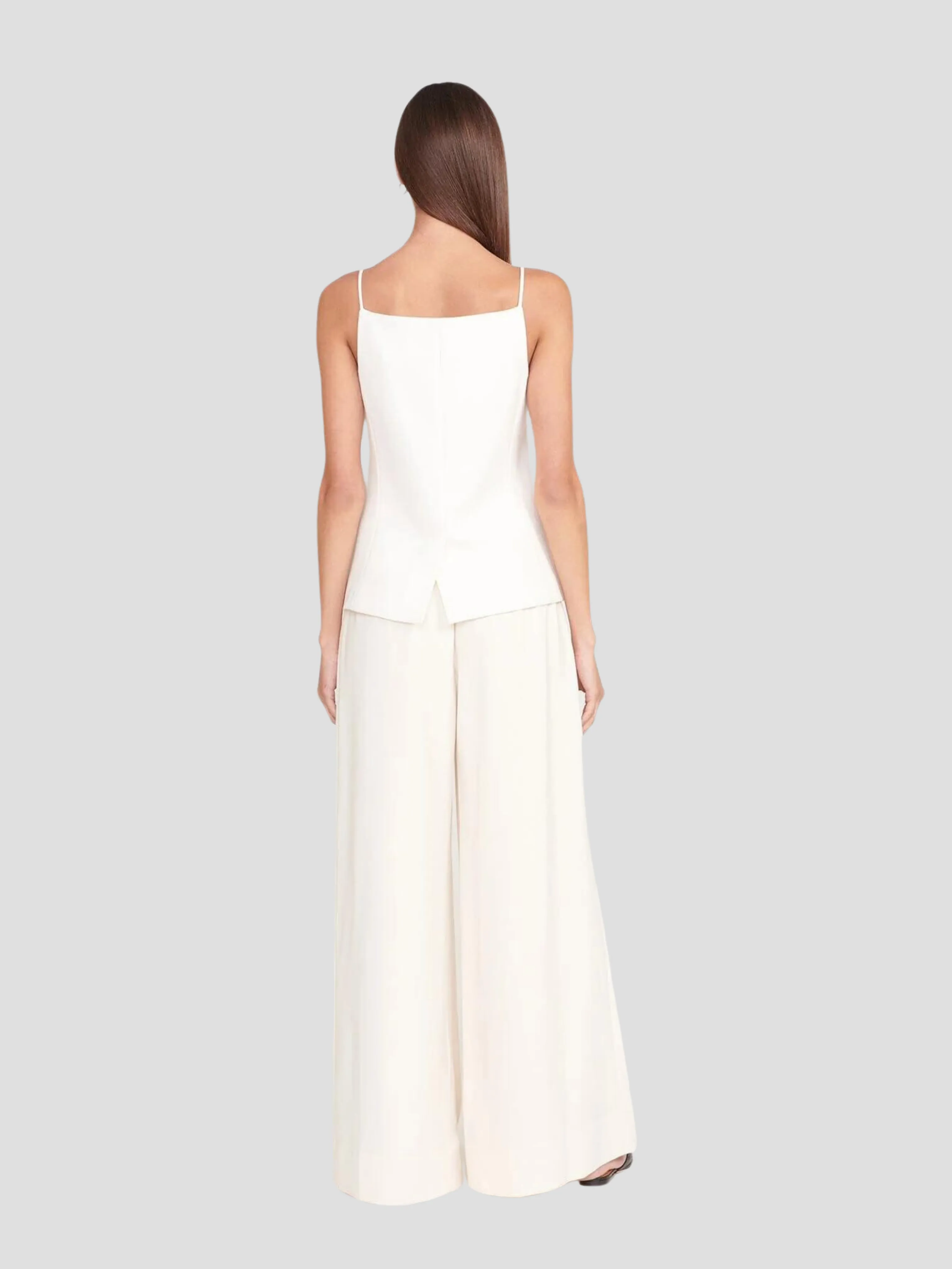 Caleb Ivory Wide-Leg Pant