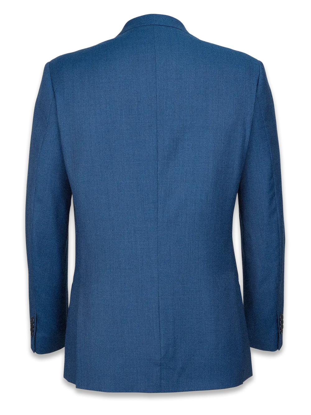 Classic Fit Sharkskin Double Breasted Peak Lapel Suit Jacket - Slate Blue