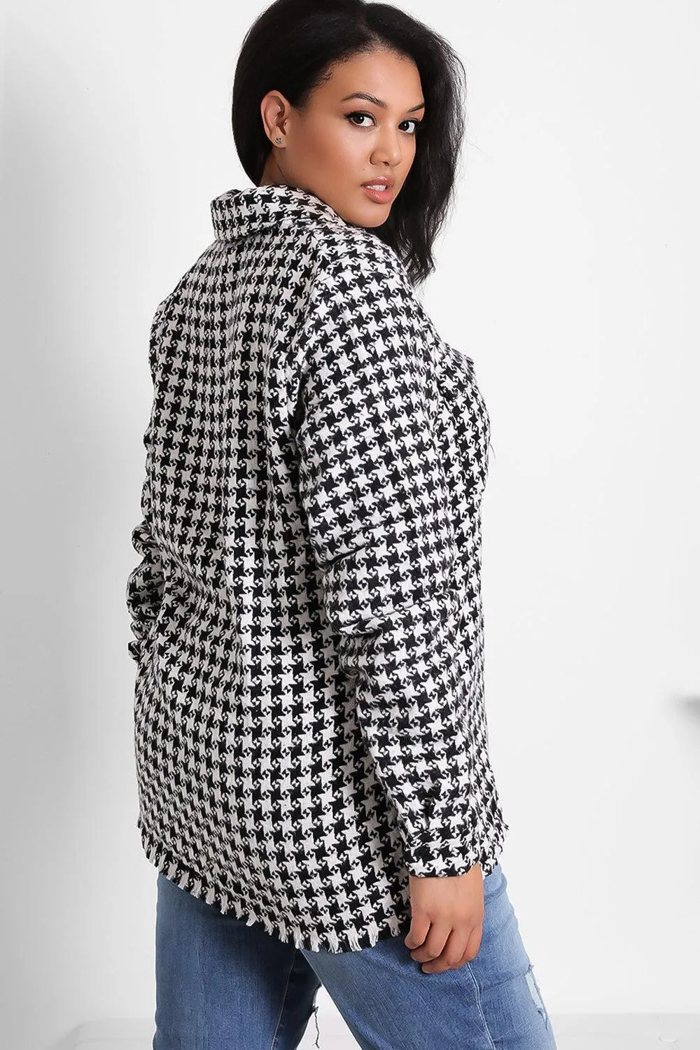 Curve Dogtooth Check Shacket