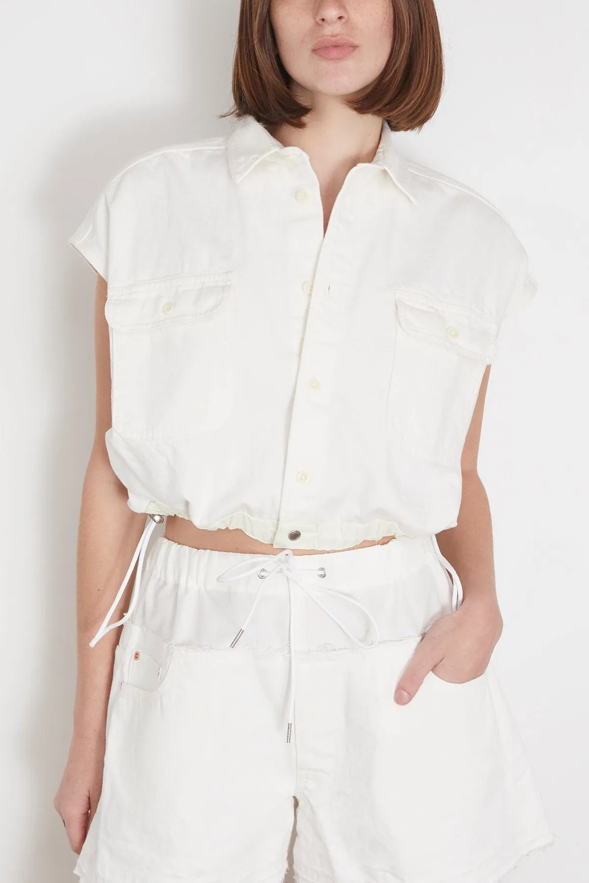 Denim Shirt in Off White