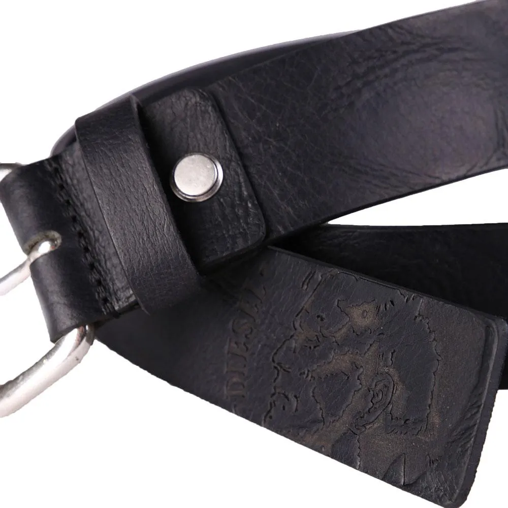 Diesel B-PROFILES - Leather Belt - Black