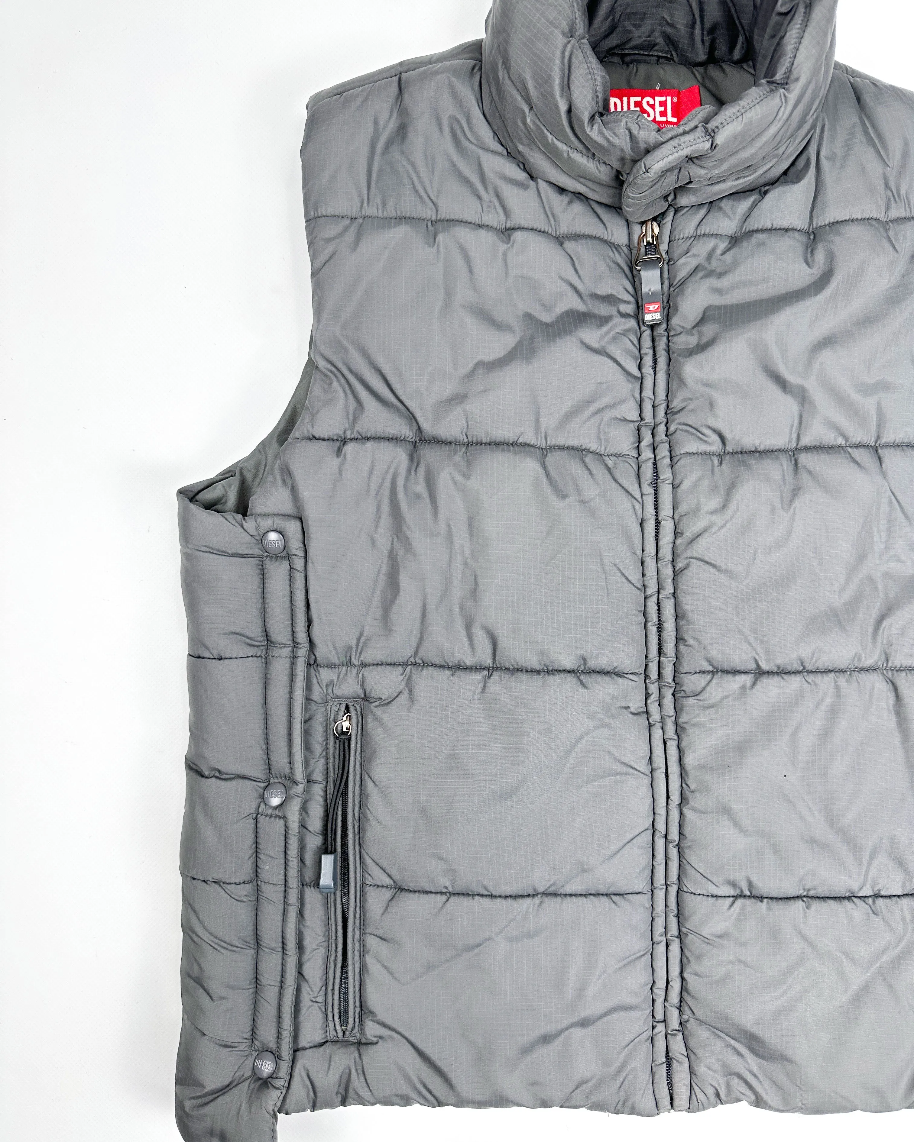 Diesel Grey Puffer Vest 2000's