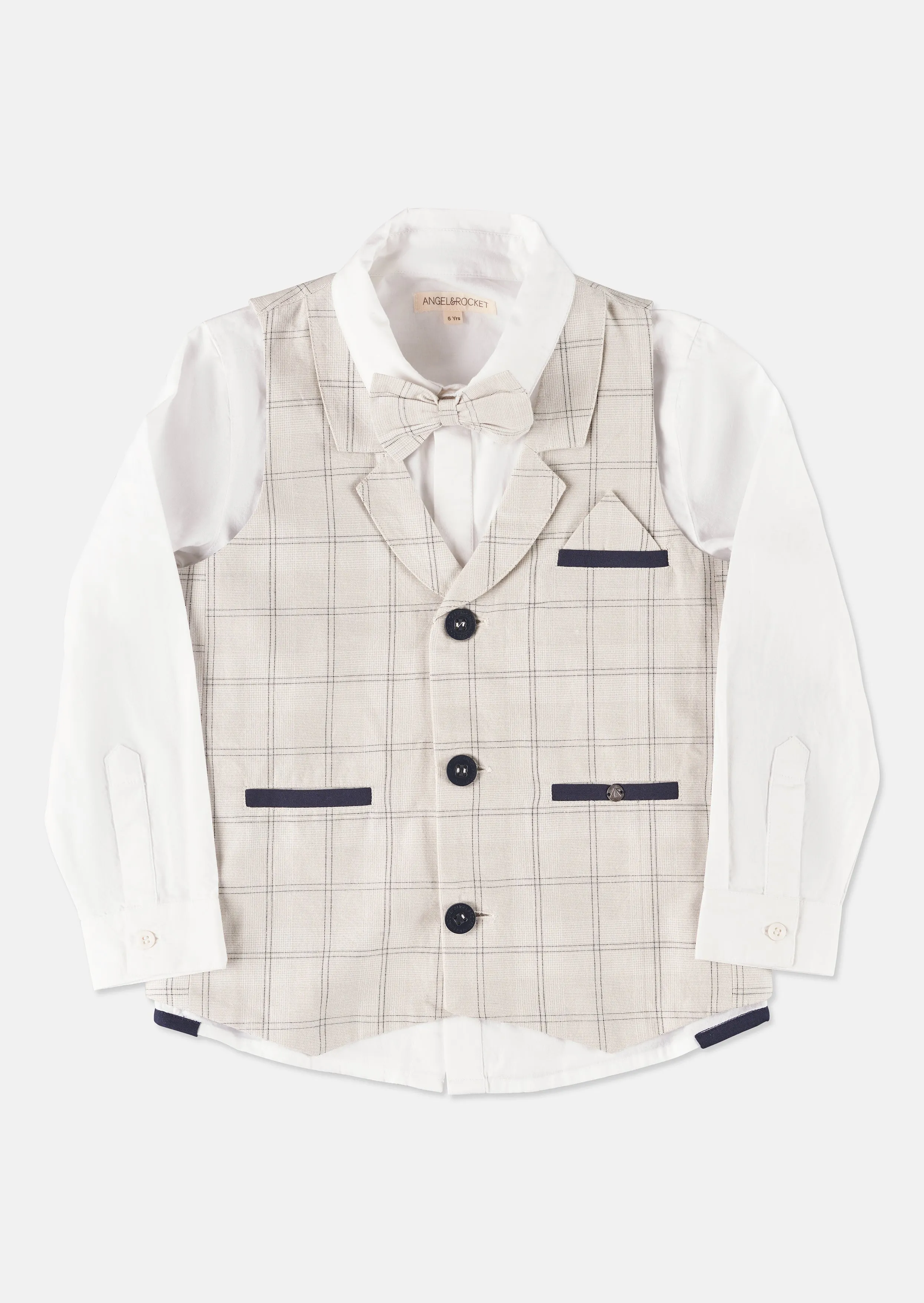 Emerson Grey Check 3 Pc Waistcoat Set