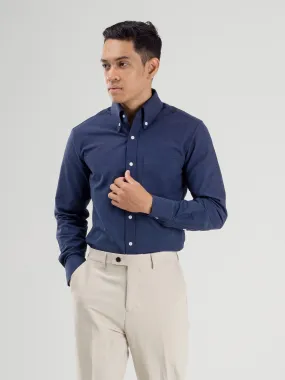 Formal Shirt - Dark Blue Oxford Button-Down Collar