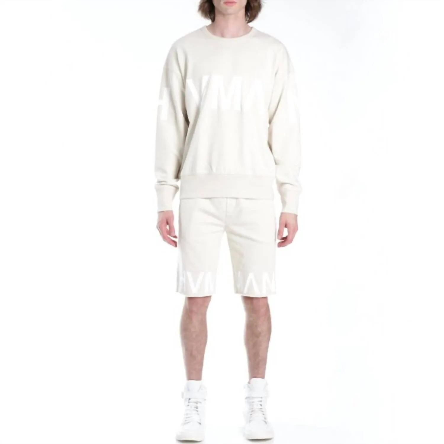 French Terry Sweatshort In Cream