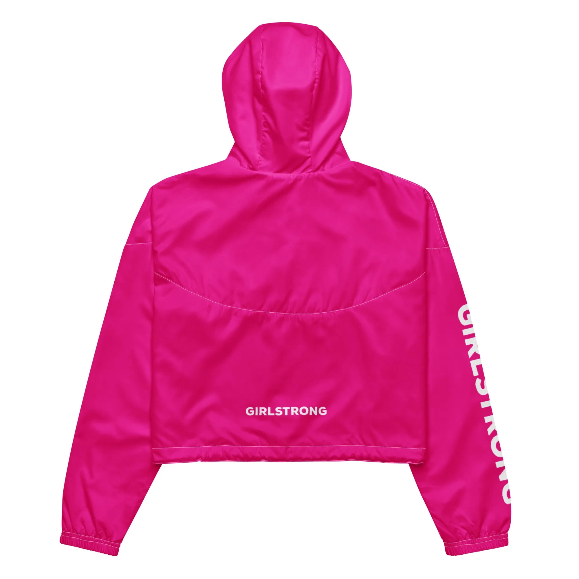 GIRLFRIEND PULLOVER CROP WINDBREAKER POWER PINK GIRLSTRONG