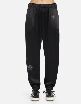 Lauren Moshi Chantria Crystal Roses Sweatpants