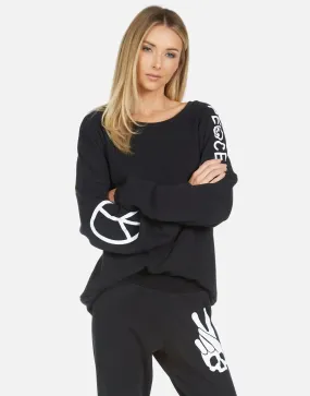 Lauren Moshi Sierra Skull Peace Hand Sweatshirt