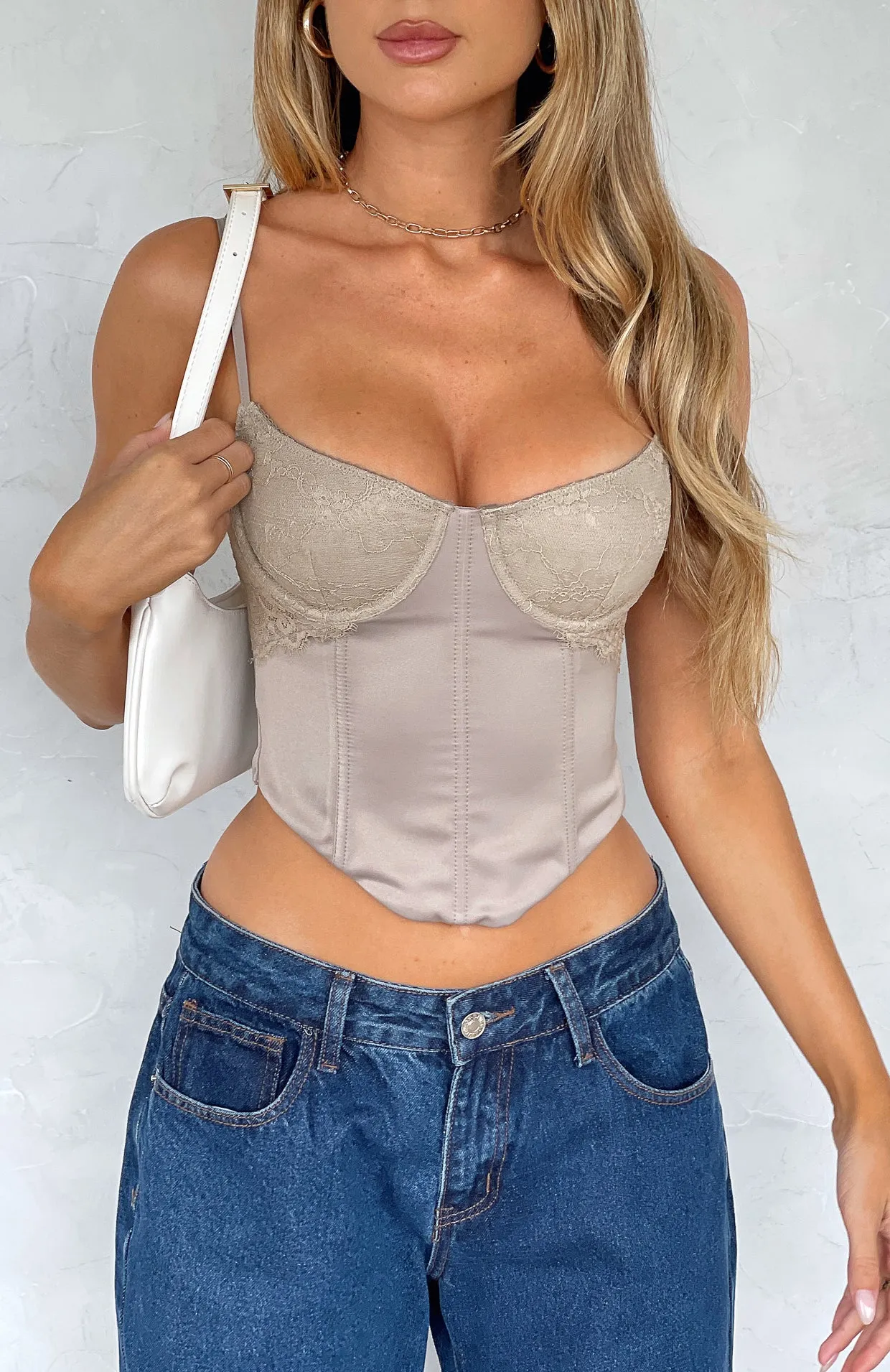 Lover Of The Night Bustier Taupe