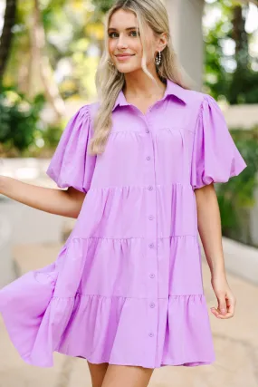 Make It So Lavender Purple Babydoll Dress