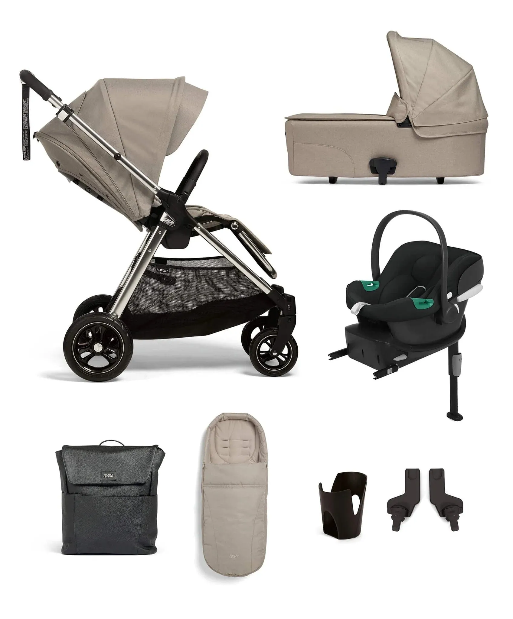 Mamas & Papas Flip XT3, Aton B2 Travel System - Fawn