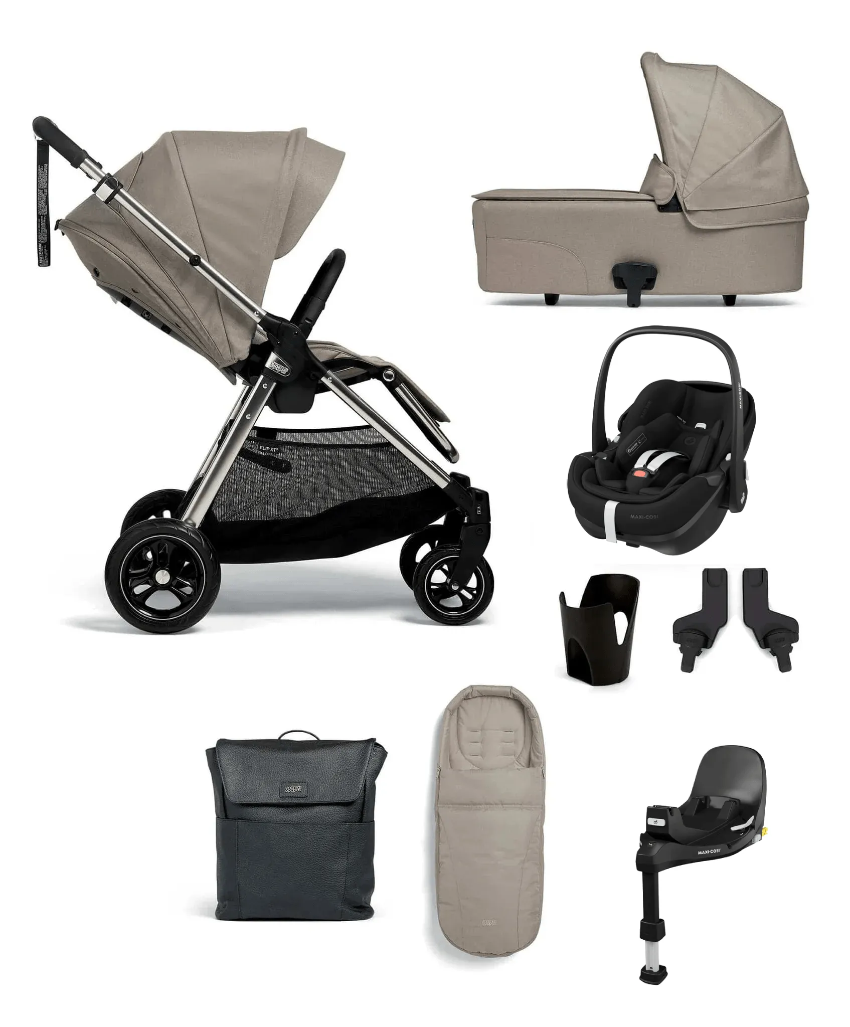 Mamas & Papas Flip XT3, Pebble 360 PRO Travel System - Fawn