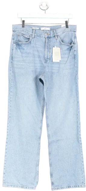 MANGO Blue Mid Rise Straight Jeans - Matilda BNWT UK 14