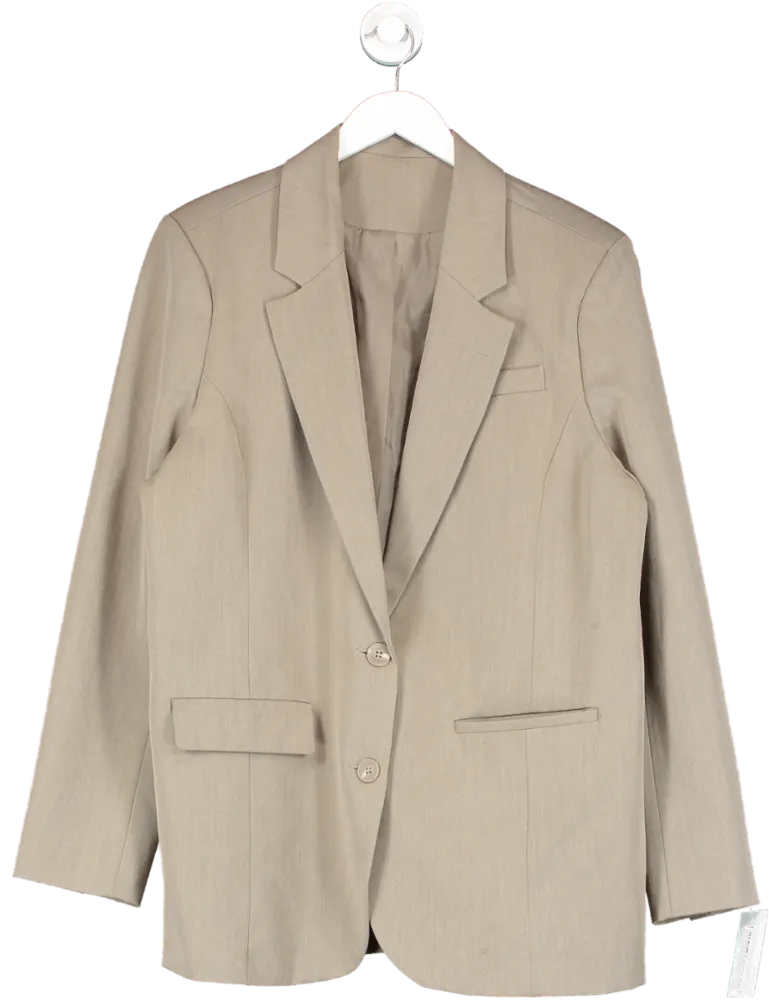 NA-KD Beige Men's Fit Blazer UK 10