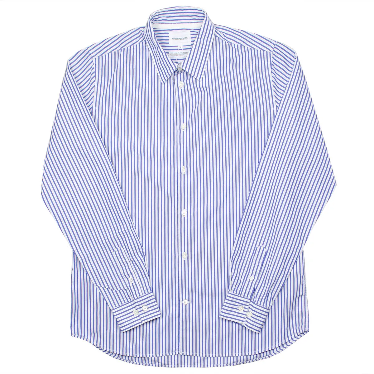 Norse Projects - Hans Classic Stripe Shirt - Blue/Grey Stripe