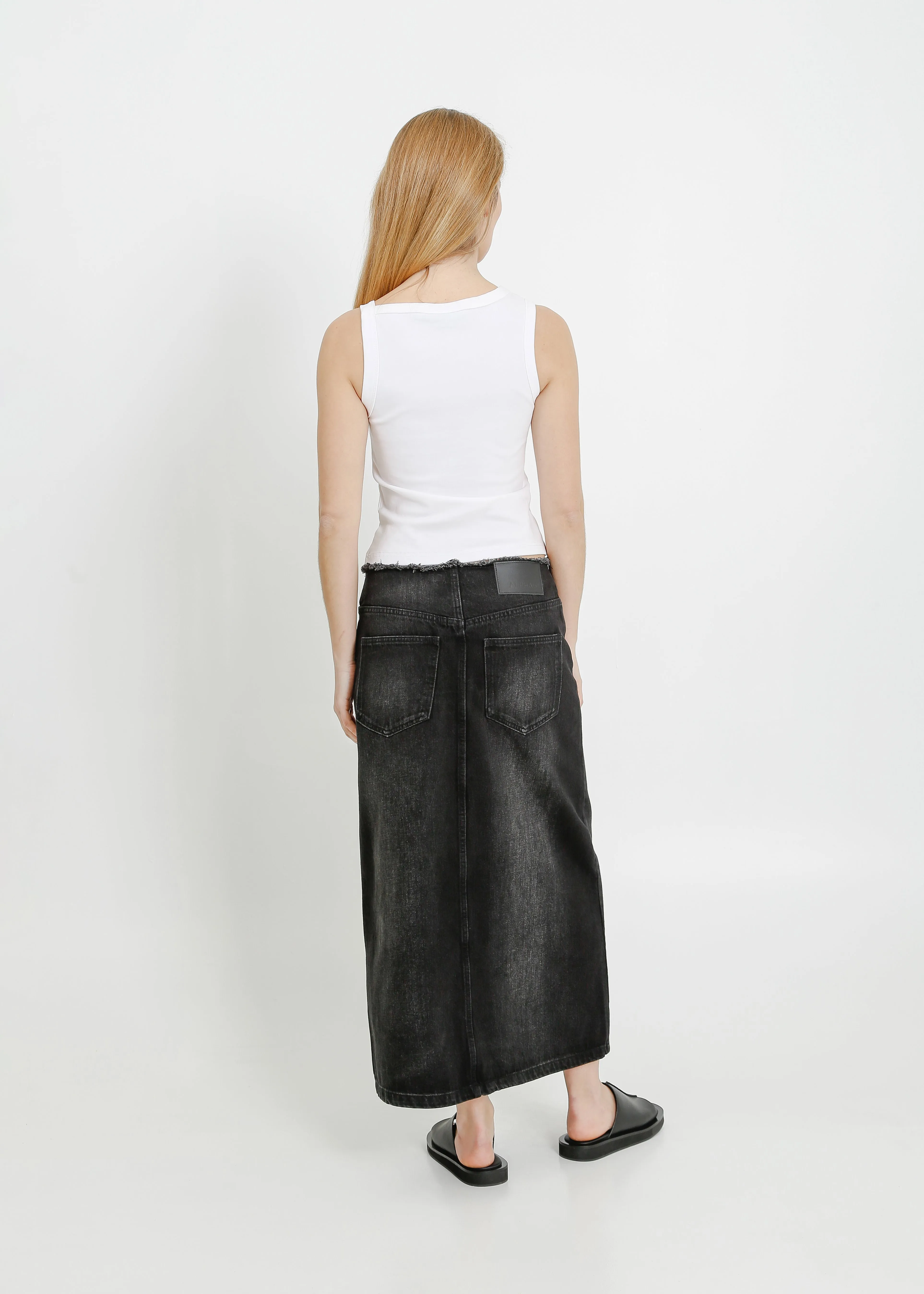 REIGN DENIM SKIRT / BLACK