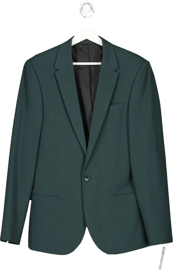 River Island Green Single Breasted Blazer UK 40" CHEST