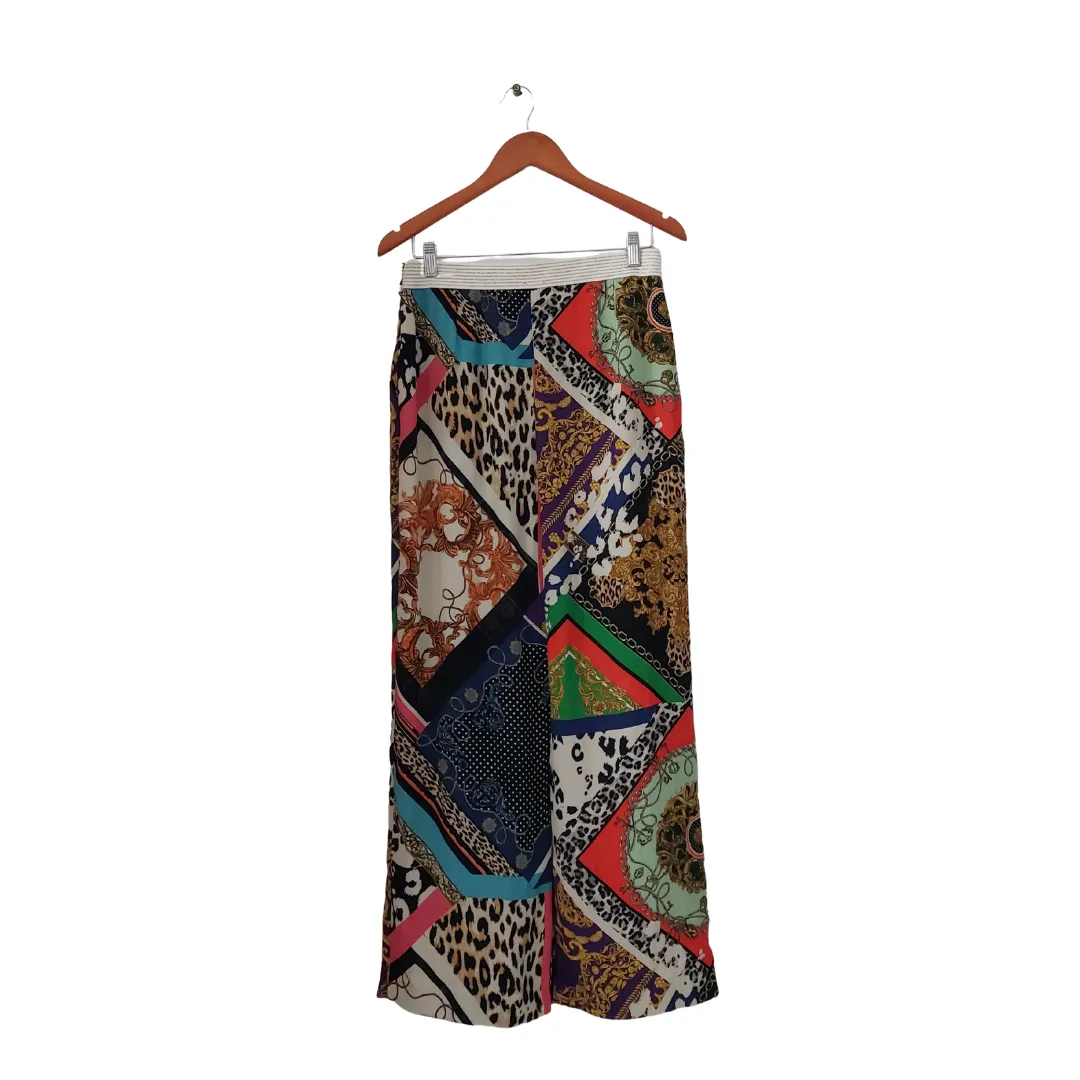 River Island Multi-colour Printed Wide Leg Pants | Brand New |