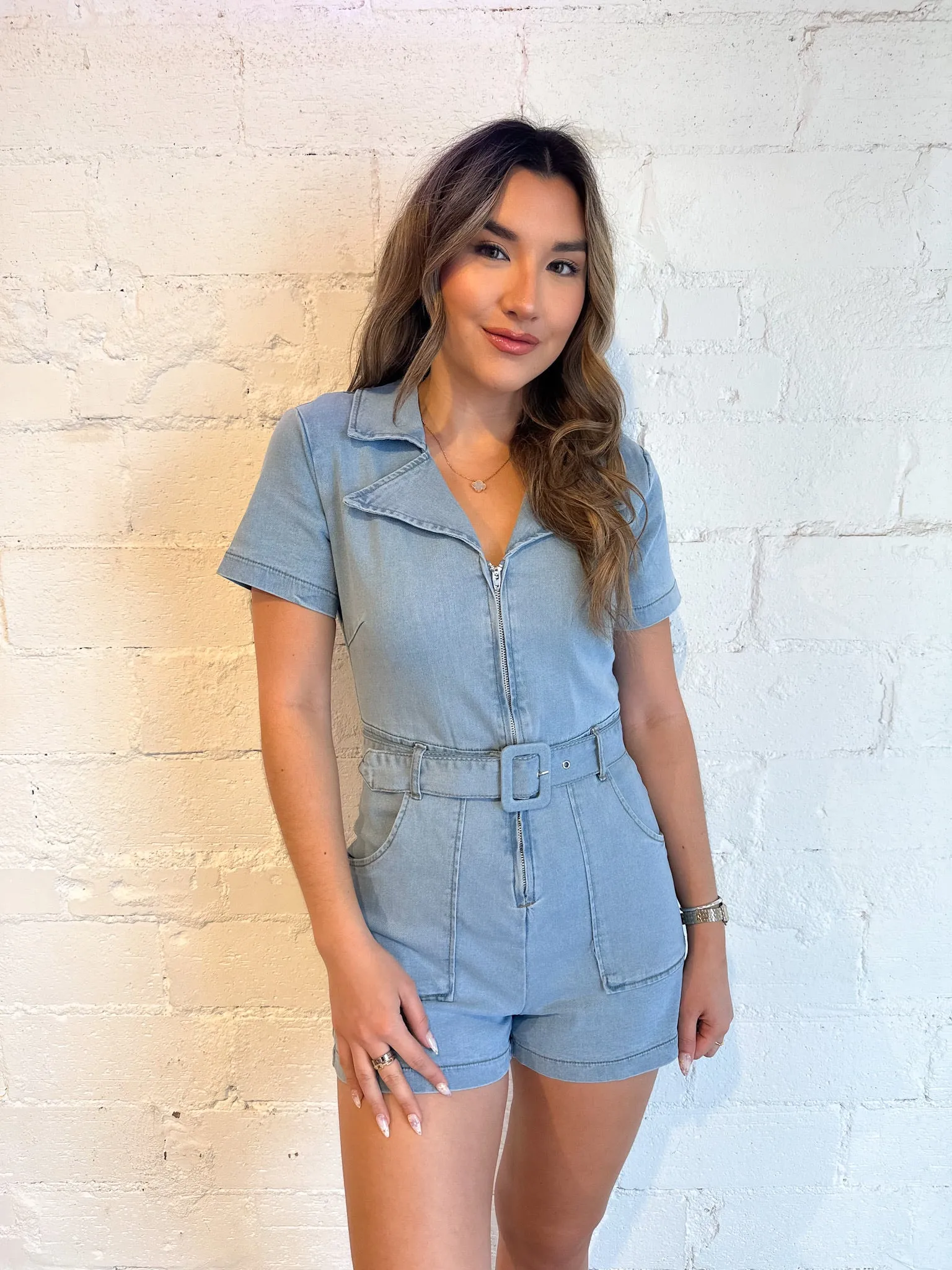 Seraphina Denim Romper