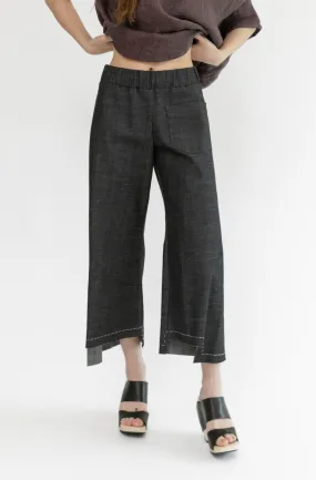 Step Stitch Crop Pants V2 | Crisp Denim