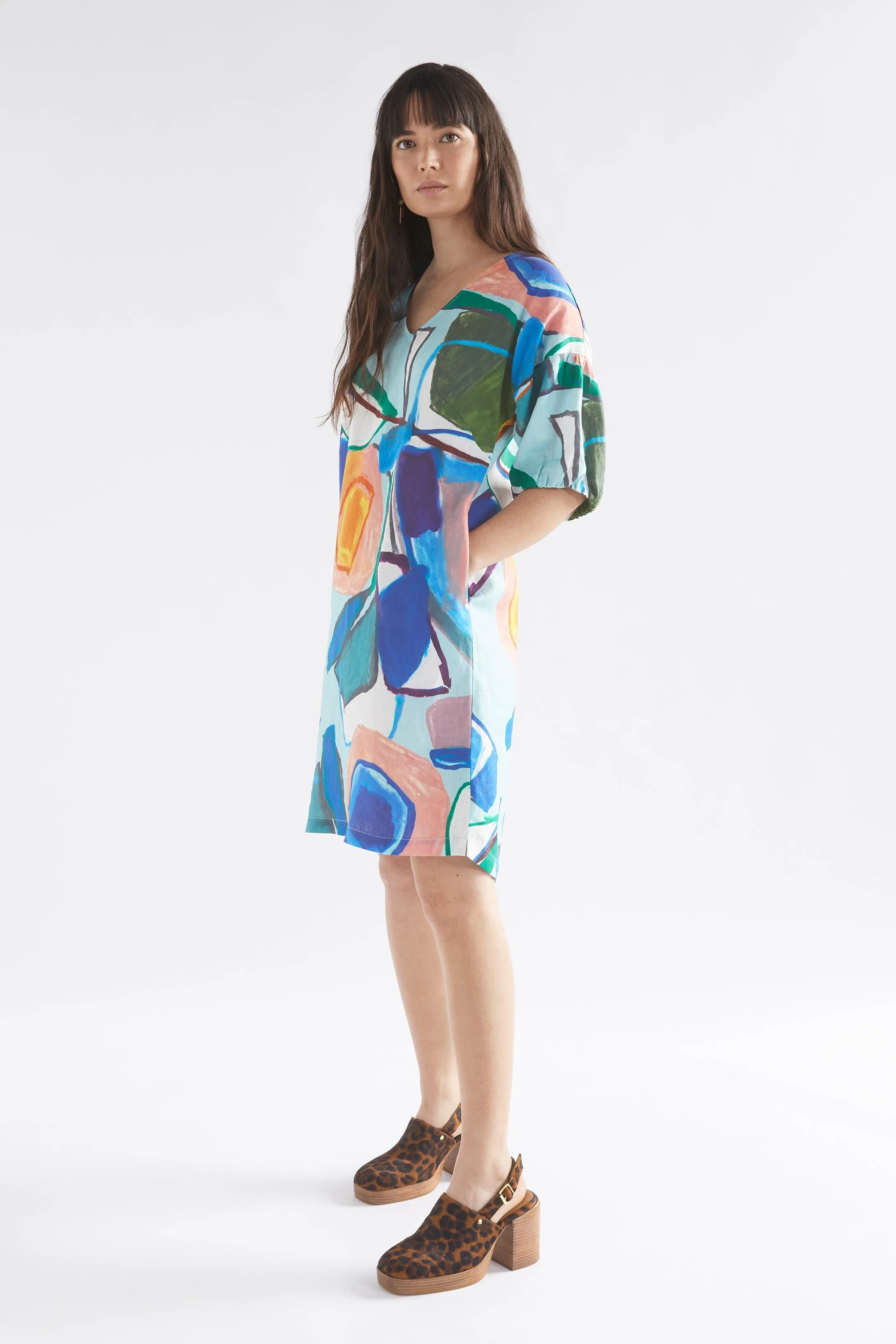 Strom Linen Print Dress